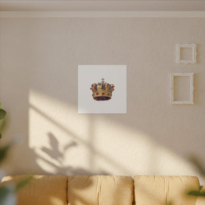 Crown Art Print, Royal Wall Decor, Matched for Home or Office, Gift for Art Lovers, Unique Royalty Artwork