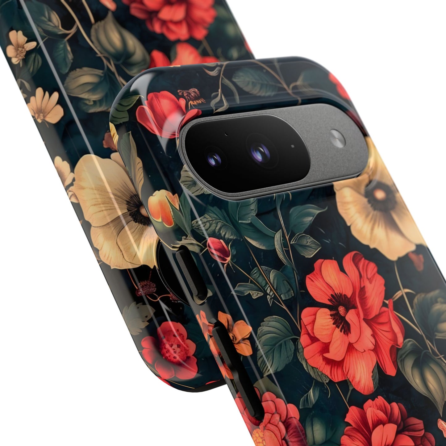 Floral Phone Case, Tough Cases, Flower Motif, Protective Cover, Gift for Her, Floral Design, Spring Accessory