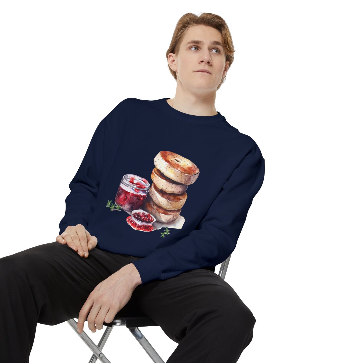 Unisex Garment-Dyed Sweatshirt - British Food Traditional Dishes and Culinary Delights