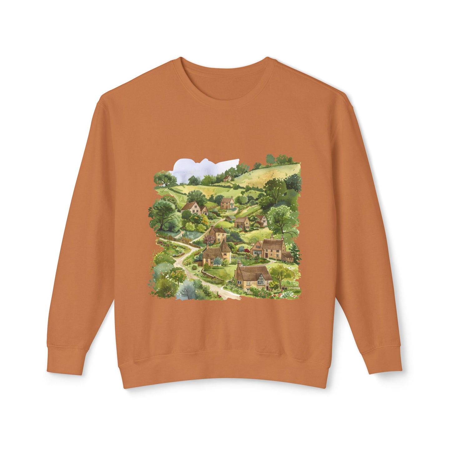 Unisex Lightweight Crewneck Sweatshirt - British Nature - Scenic Landscapes and Natural Beauty