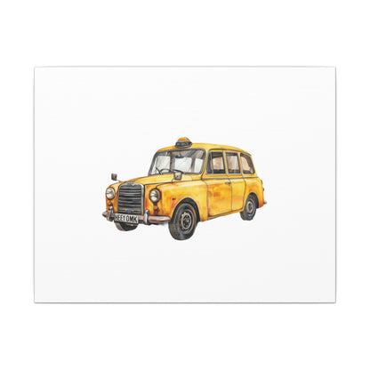 Vintage Taxi Matte Canvas, Stretched, 0.75" (Multi-Size)
