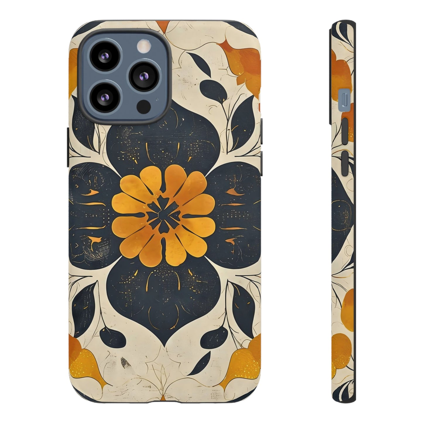 Floral Phone Case - Tough Cases, Botanical iPhone Cover, Vintage Flower Design, Durable Smartphone Protection, Unique Gift Idea