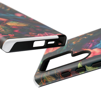 Tough Cases: Vibrant Tropical Bird Phone Case, Floral Smartphone Cover, Nature Lover Gift, Boho Phone Accessory, Cute Bird Case