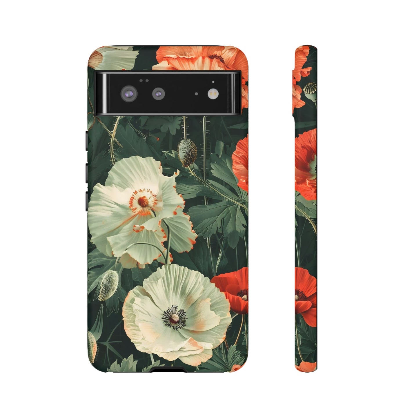 Floral Phone Case - Tough Cases, Botanical Design, Gift for Friends, Trendy Mobile Cover, Personalized Phone Accessory