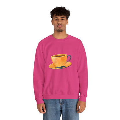 Unisex Heavy Blend™ Crewneck Sweatshirt Lightweight - Elegant British Tea Cup Classic Tea Time Style
