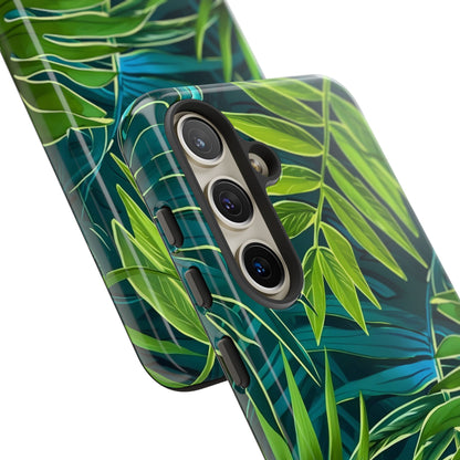 Tropical Phone Case - Durable Green Leaf Design, Eco-Friendly Gift, Trendy Accessory, Nature Lover's Case, Summer Vibes