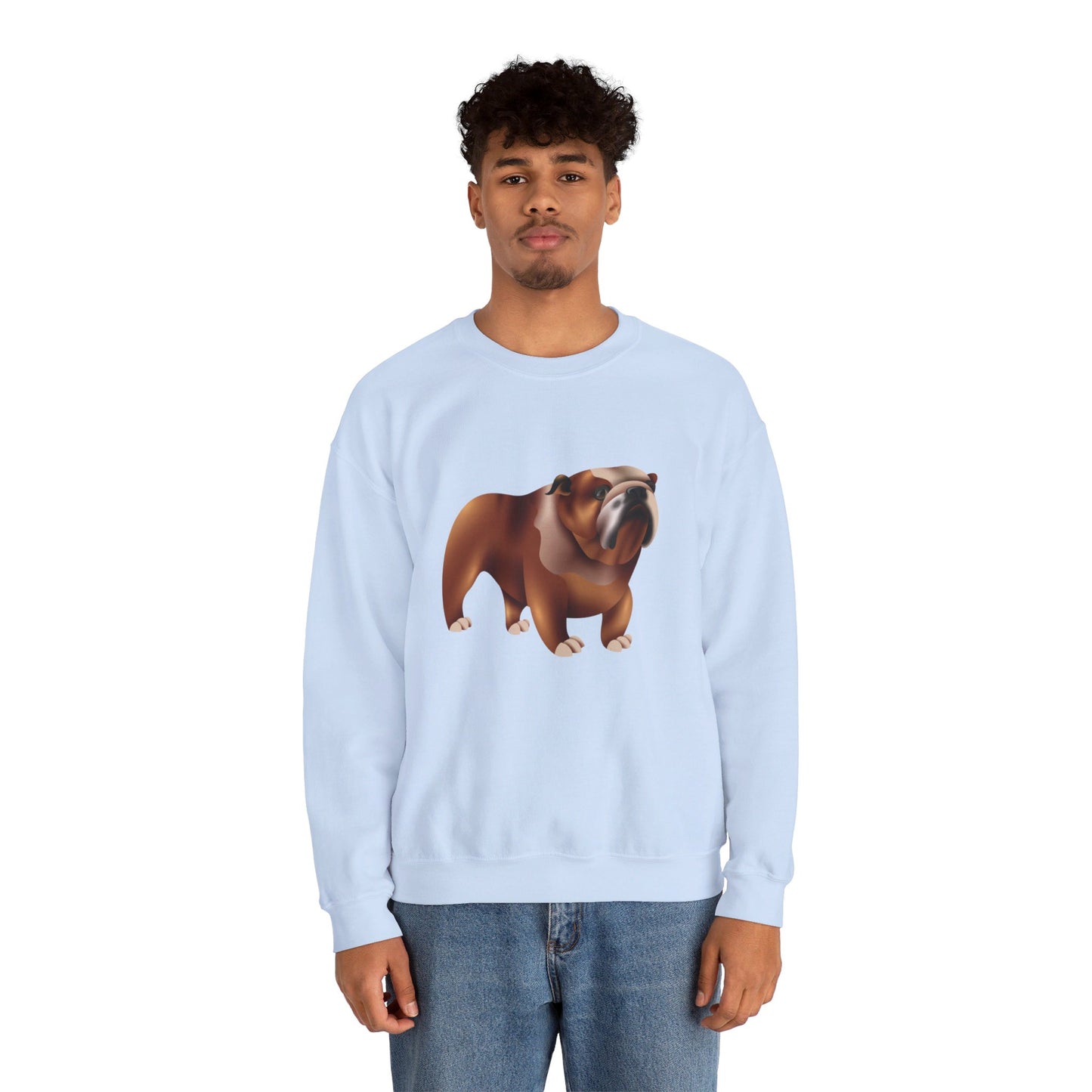 Unisex Heavy Blend™ Crewneck Sweatshirt Elegant - Adorable British Dog