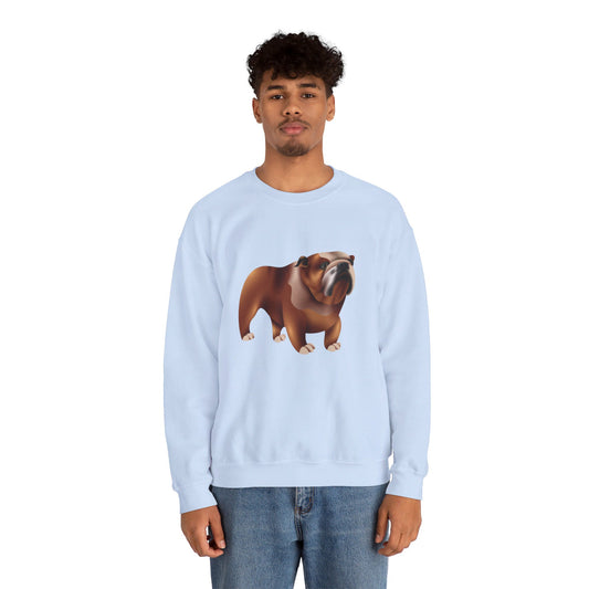 Unisex Heavy Blend™ Crewneck Sweatshirt Elegant - Adorable British Dog