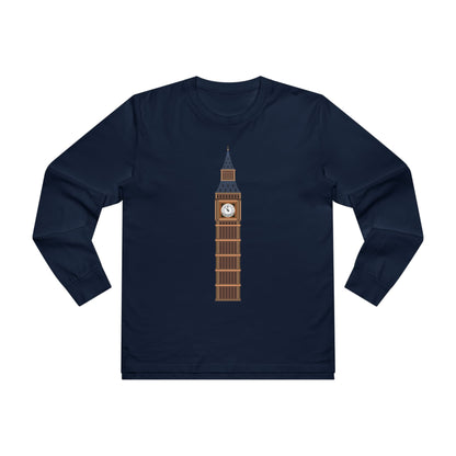 Men’s Base Longsleeve Tee - Big Ben - Iconic British Tower and Landmark