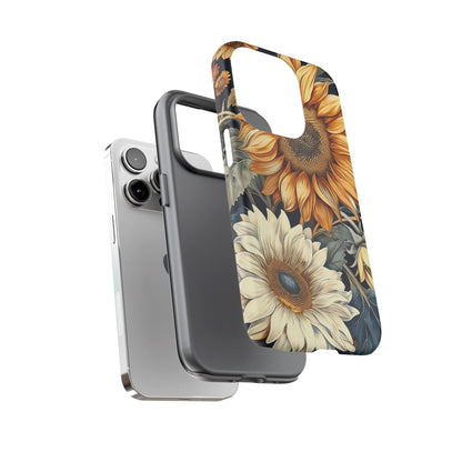 Floral Phone Case for Tough Cases, Sunflower Design, Nature Lover Gift, Birthday Present, Eco-Friendly Accessories, Summer Vibes