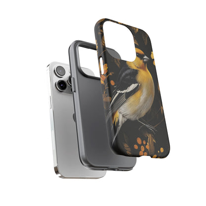 Elegant Bird Phone Case - Tough Cases, Phone Accessories, Wildlife Gifts, Nature Lover, Floral Design, Unique Cases