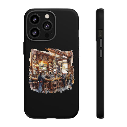 Artistic Phone Case - Cozy Pub Vibe, Trendy Smartphone Accessory, Gift for Friends, Modern Design, Durable Protection