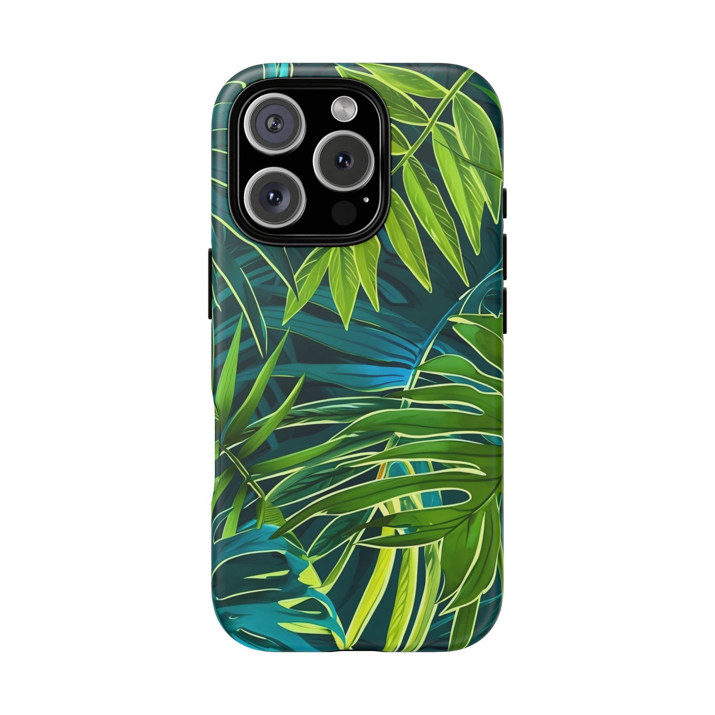 Tropical Phone Case - Durable Green Leaf Design, Eco-Friendly Gift, Trendy Accessory, Nature Lover's Case, Summer Vibes