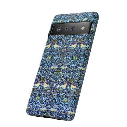 Bird and Floral Pattern Phone Case, Tough Cases, Gift for Nature Lovers, Eco-friendly, Custom Phone Accessories, All-Occasion