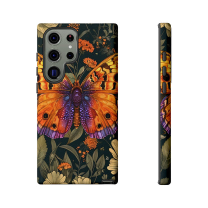 Butterfly Phone Case, Tough Cases for Nature Lovers, Vibrant Floral Design, Gift for Her, Cute Phone Accessories, Butterfly Artwork