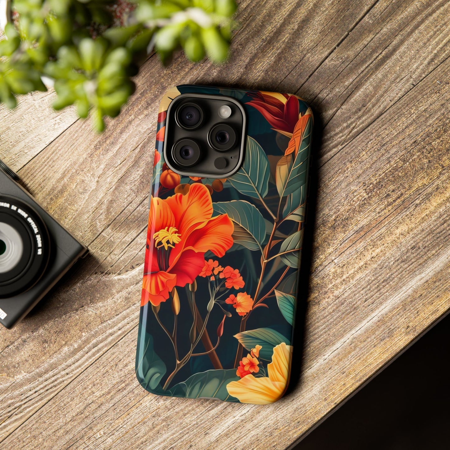 Tough Floral Phone Case | Tropical Vibe, Gift for Nature Lovers, Summer Beach Accessory, Floral Pattern, Trendy Phone Accessories