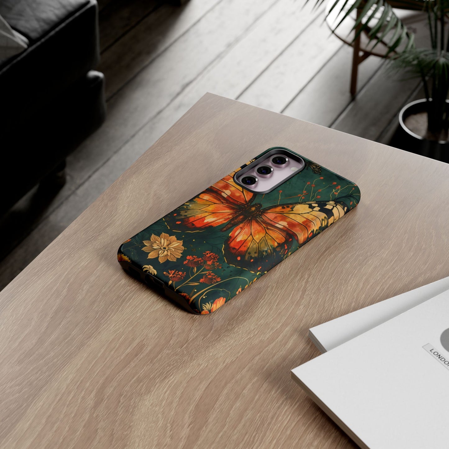 Butterfly Phone Case – Tough Cases for Nature Lovers, Floral Design, Butterfly Art, Unique Gift, Eco-Friendly Protection