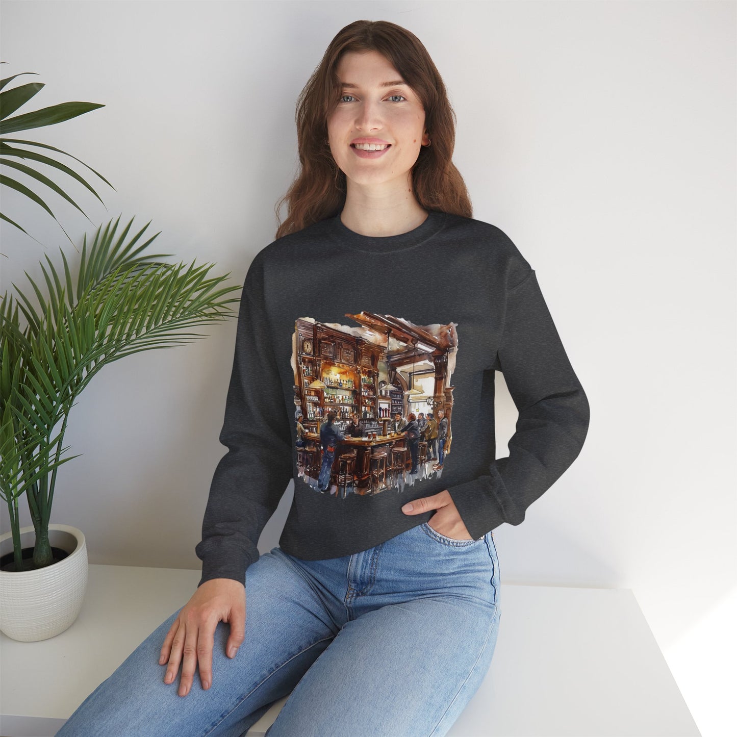 Unisex Heavy Blend™ Crewneck Sweatshirt - Pints & Comfort: The Quintessential British Pub