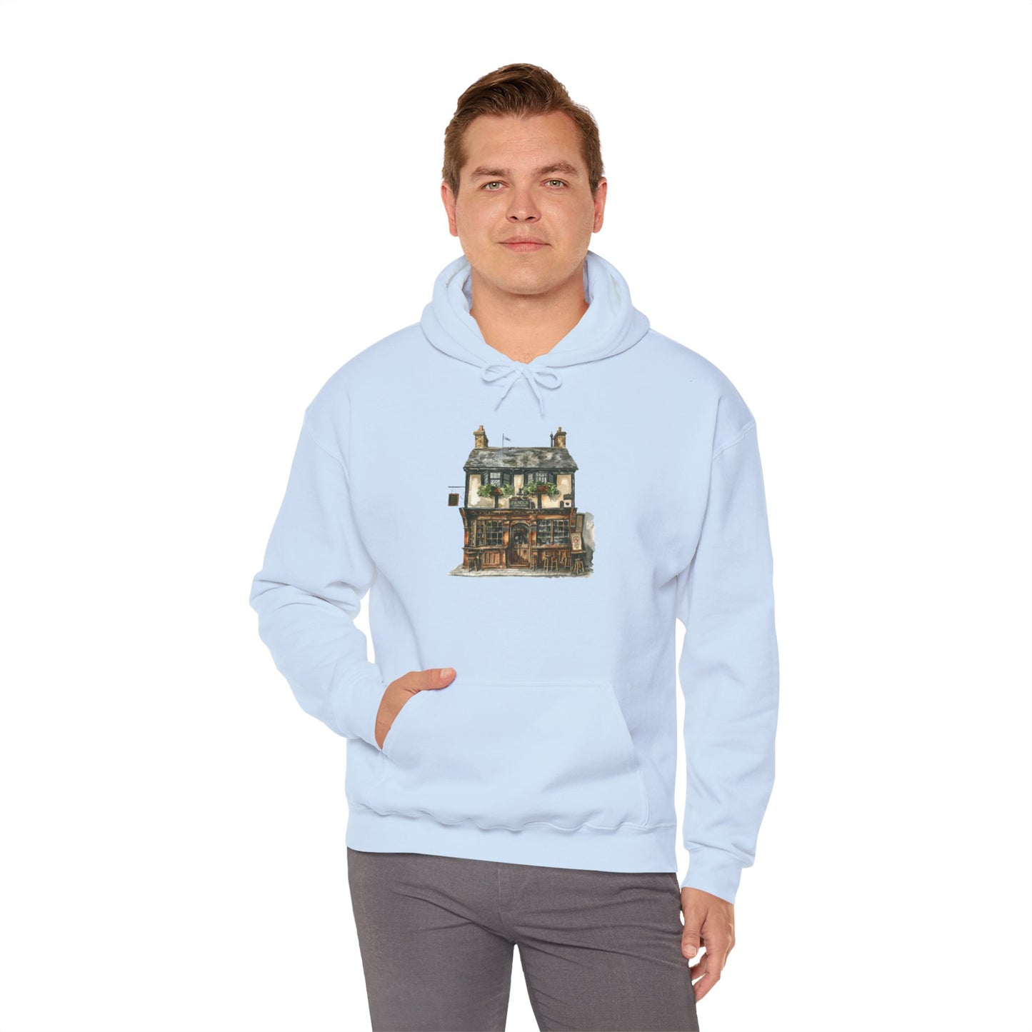 Unisex Heavy Blend™ Hooded Sweatshirt - British Architectural Elegant House