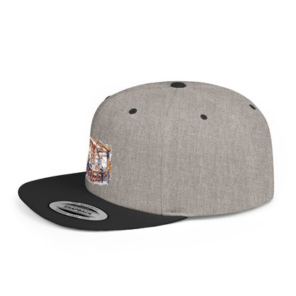 British Pub Stylish Flat Bill Snapback Hat, Trendy Cap for Casual Looks, Perfect for Summer Vibes, Outdoor Events, Gift for Friends, Unisex Fashion