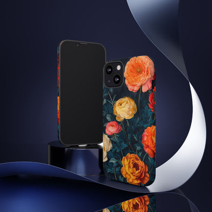 Floral Phone Case - Tough Cases, Stylish Protection, Gift for Flower Lovers, Customizable Cover, Floral Design Mobile Accessory