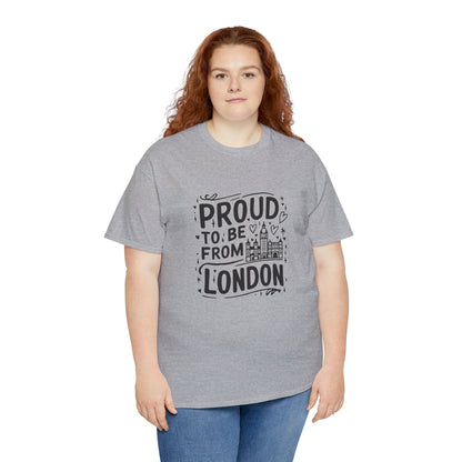 Proud to be from London Watercolor Art Collection Breathable Unisex Cotton T-Shirt
