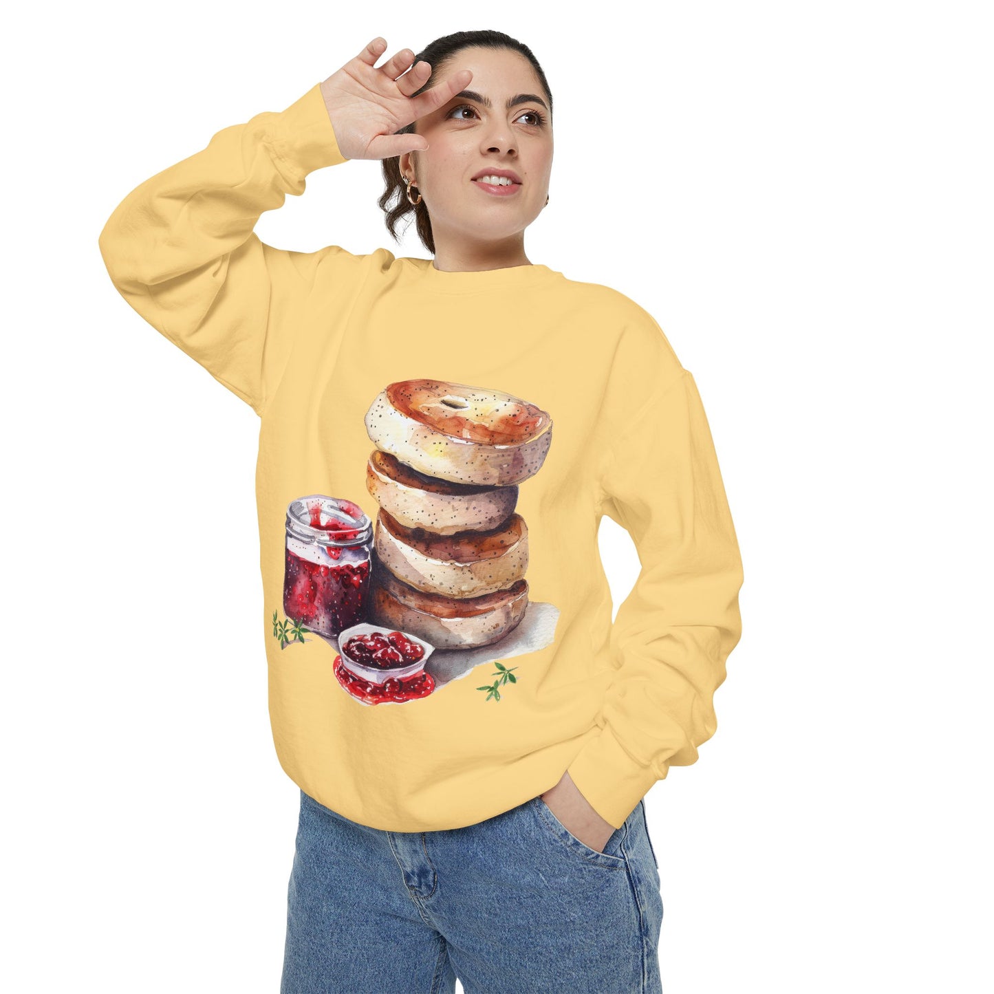 Unisex Garment-Dyed Sweatshirt - Savor the Majesty - Iconic British Royal Foods