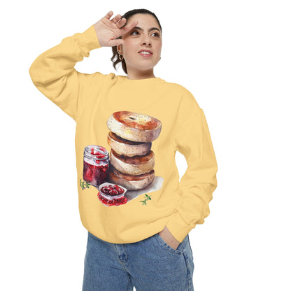 Unisex Garment-Dyed Sweatshirt - Savor the Majesty - Iconic British Royal Foods