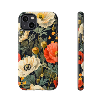 Floral Phone Case, Tough Cases with Botanical Design, Flower Protection Case, Gift for Nature Lovers, Eco-Friendly Mobile Cover