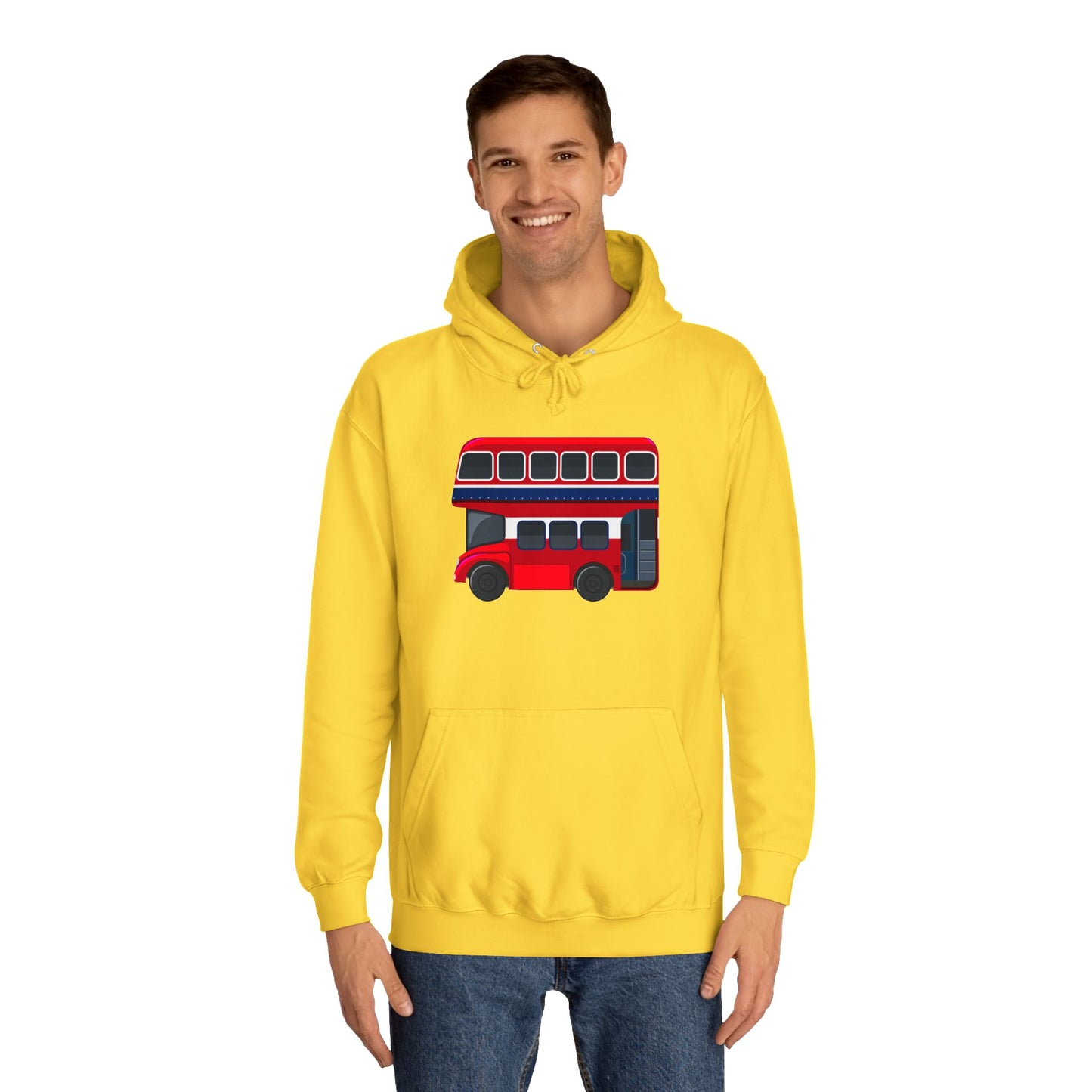 Unisex College Hoodie - London Transport English Bus