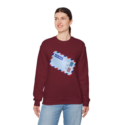 Unisex Heavy Blend™ Crewneck Sweatshirt - Vintage British Air Mail - Classic Postal Design
