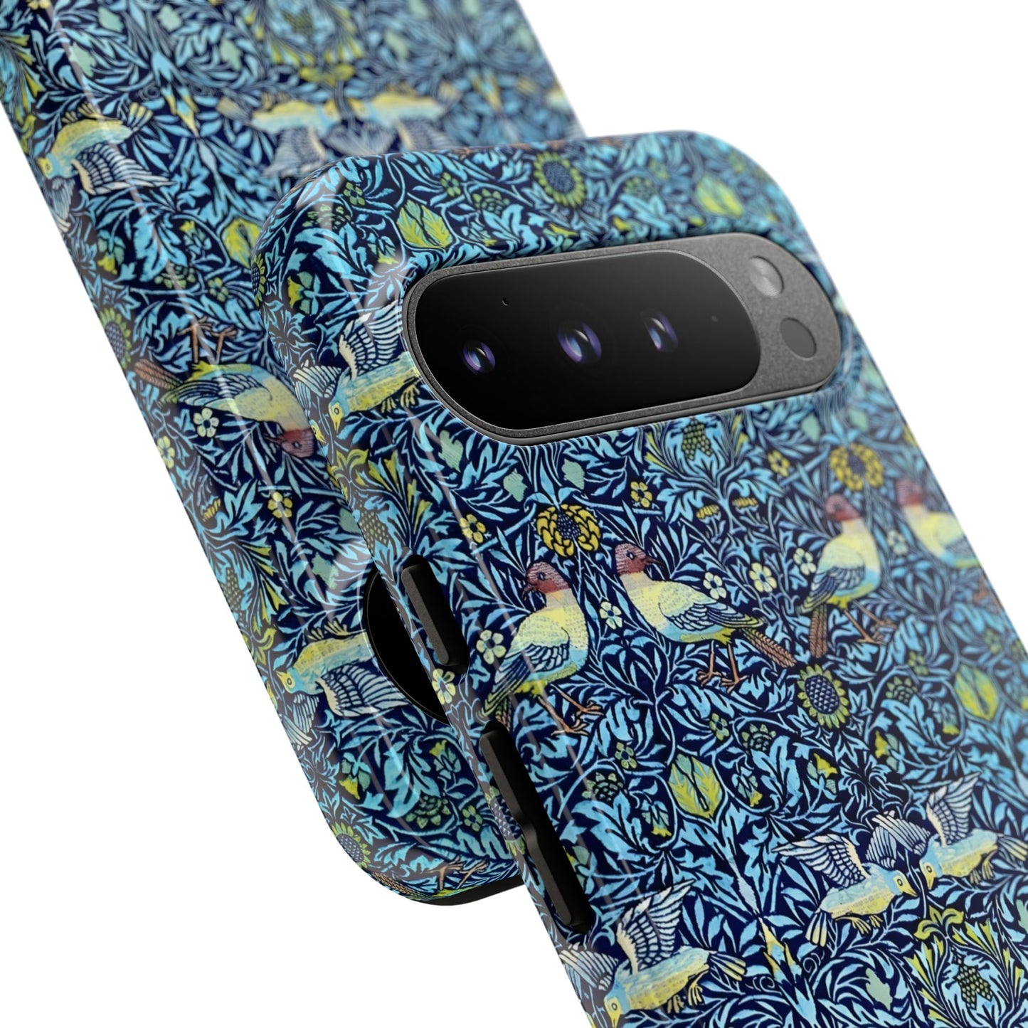 Bird and Floral Pattern Phone Case, Tough Cases, Gift for Nature Lovers, Eco-friendly, Custom Phone Accessories, All-Occasion