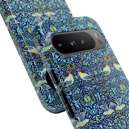 Bird and Floral Pattern Phone Case, Tough Cases, Gift for Nature Lovers, Eco-friendly, Custom Phone Accessories, All-Occasion