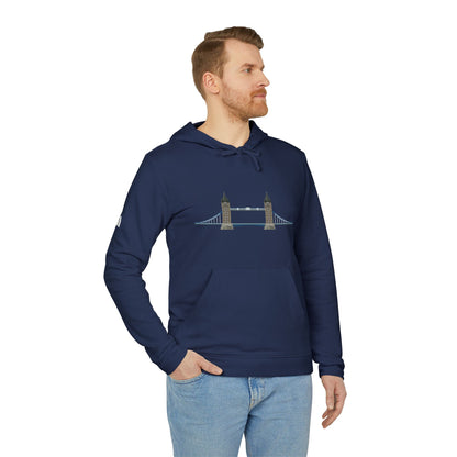 adidas Unisex Fleece Hoodie - Tower Bridge - Iconic London Landmark