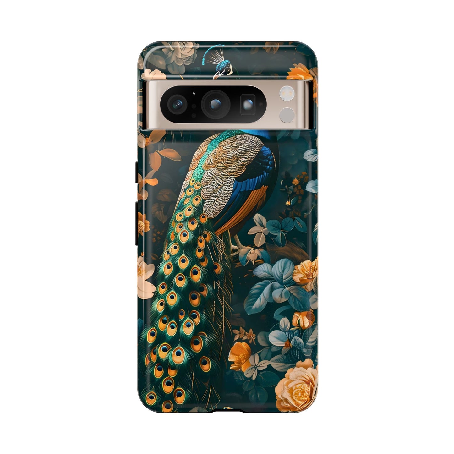 Peacock Tough Phone Case - Elegant Floral Design, Ideal for Nature Lovers, Unique Gift for Her, Birthday, or Anniversary