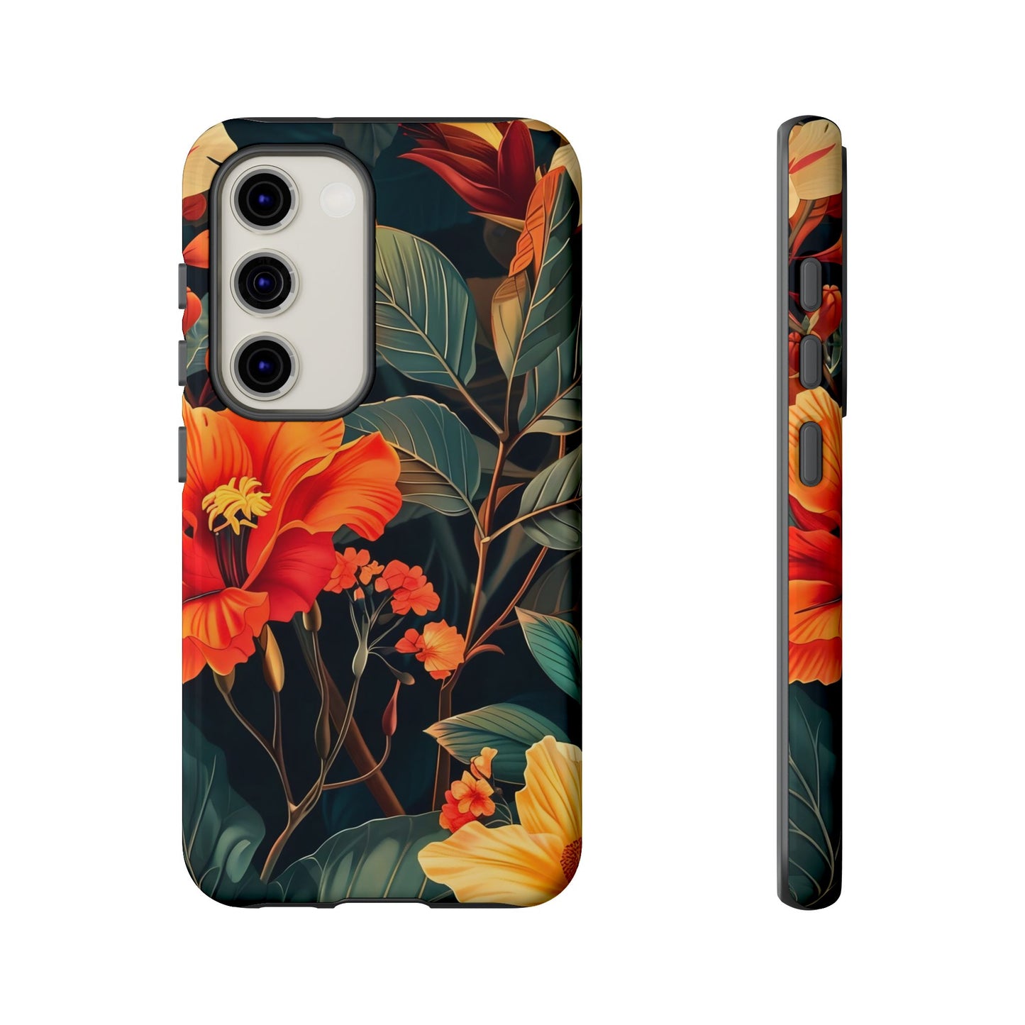Tough Floral Phone Case | Tropical Vibe, Gift for Nature Lovers, Summer Beach Accessory, Floral Pattern, Trendy Phone Accessories
