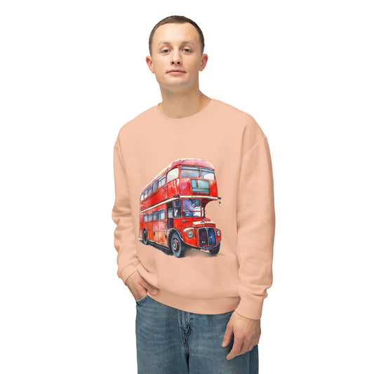 Unisex Lightweight Crewneck Sweatshirt - London Transport English Bus