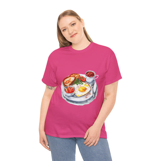 Unisex Heavy Cotton Tee - Fish, Chips, and Beyond - The Best of British Food