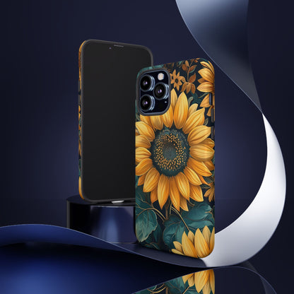 Sunflower Phone Case - Bright Floral Design, Stylish Tough Cover for Sunflower Lovers, Gift for Plant Enthusiasts, Mom Gift, Nature Lovers