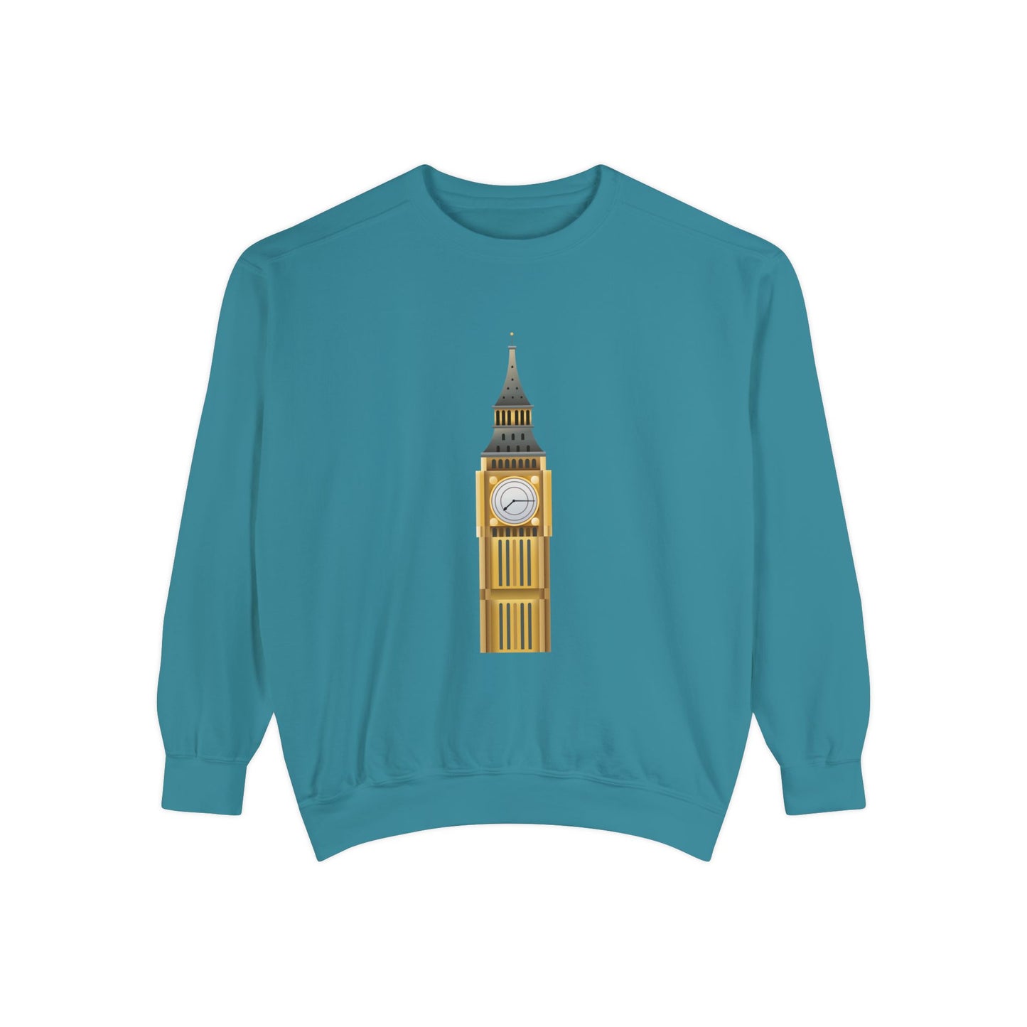 Unisex Garment-Dyed Sweatshirt Trendy - Iconic Big Ben Clock Tower
