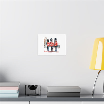 Royal Guards Canvas Print, British Wall Art, Home Decor, Unique Gift, London Culture