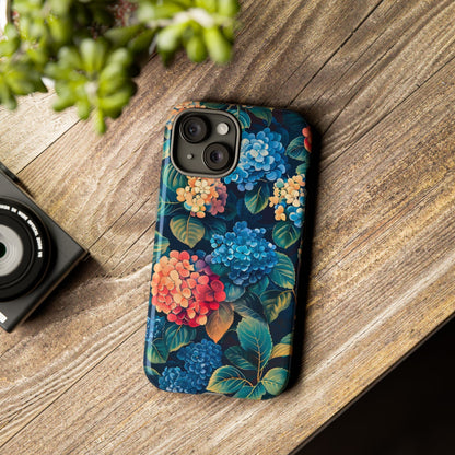 Floral Phone Case, Stylish Tough Case for Gardener Gift, Flower Lover Accessory, Pretty Floral Design, Protective Case