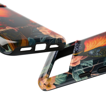 Tropical Parrot Phone Case, Floral Print Protector, Gift for Nature Lovers, Stylish Accessory for Summer, Unique Smartphone Cover