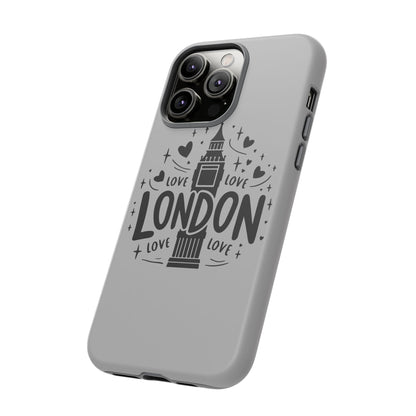 London Love Phone Case, Tough Cases, Stylish Phone Accessories, Unique Gift for Travelers, London Souvenir, Love Design