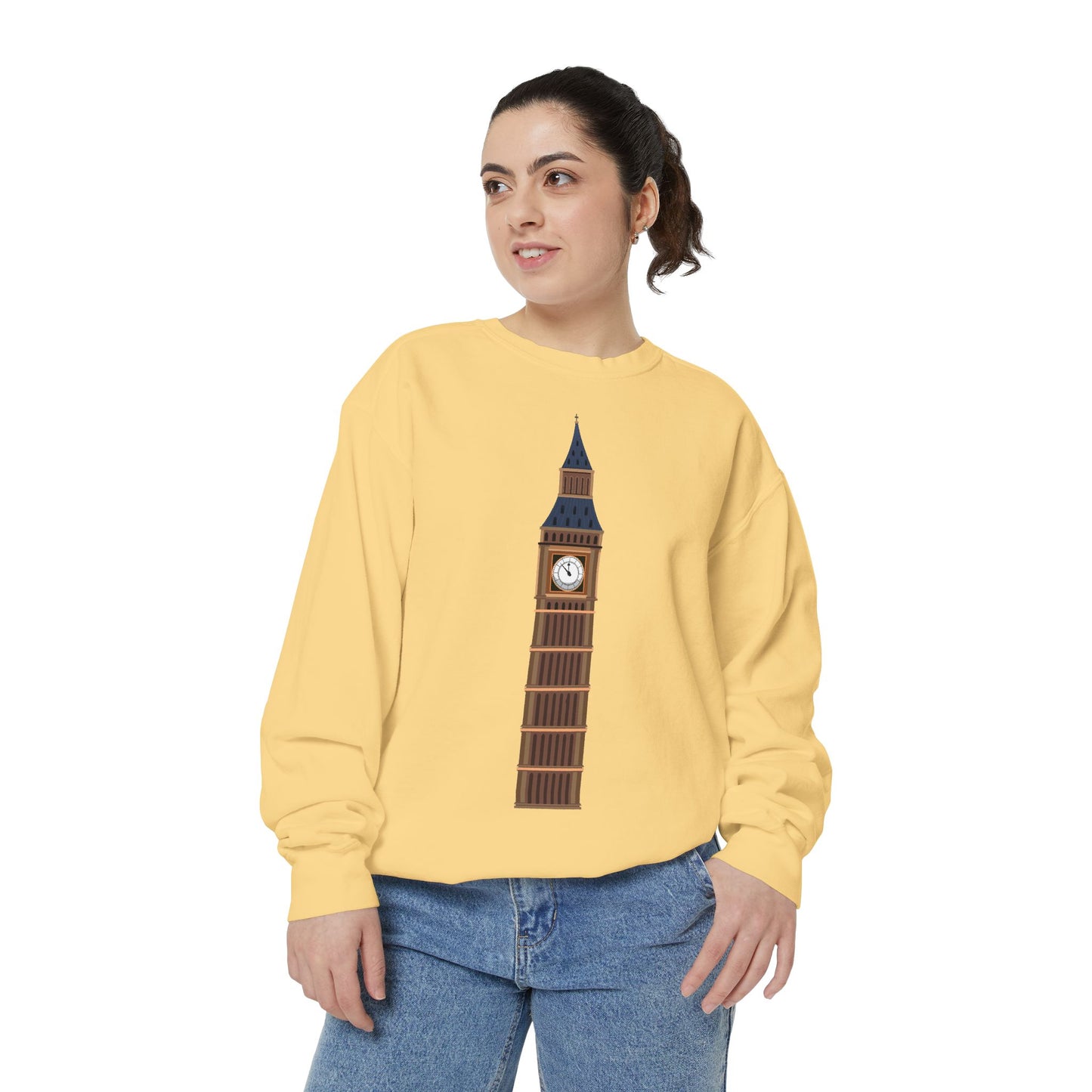Unisex Garment-Dyed Sweatshirt - The Clock Tower