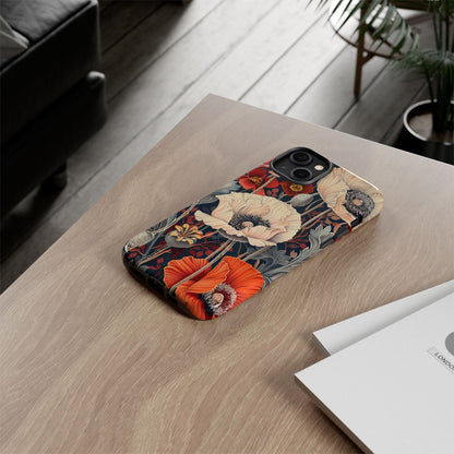 Floral iPhone Case, Tough Phone Cover, Artistic Protection, Flower Design, Unique Gift for Her, Phone Accessory, Trendy Tech