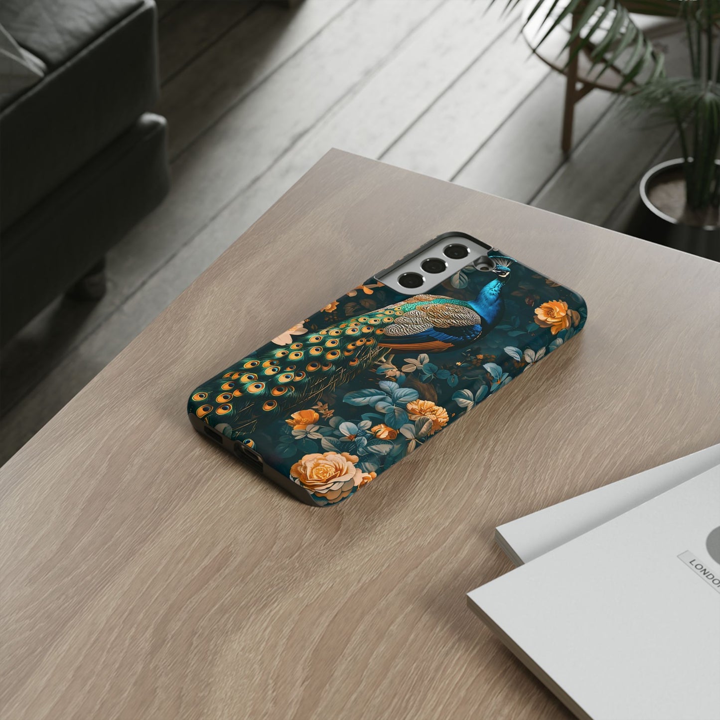Peacock Phone Case - Elegant Floral Design, Tough Case for Protection, Unique Gift for Nature Lovers, Stylish Accessory, Eco-Friendly