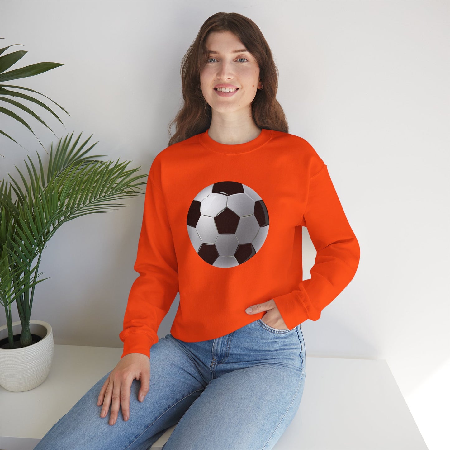 Unisex Heavy Blend™ Crewneck Sweatshirt - Dynamic Football Design - Sports Passion and Energy