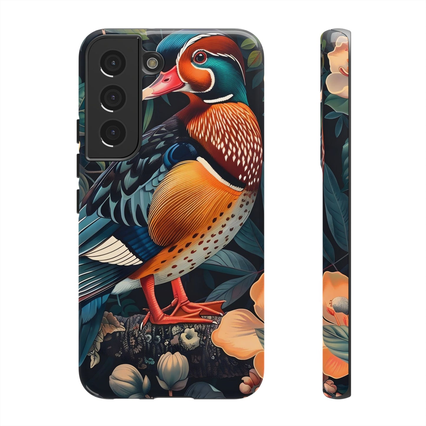 Vibrant Phone Case with Artistic Bird Design, Nature Lover Gift, Wildlife Enthusiast Accessory, Floral Tech Case, Unique Mobile Cover