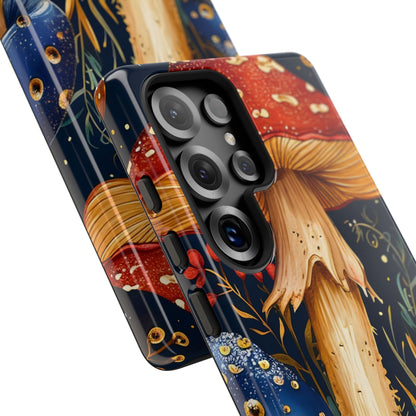 Mushroom Phone Case with Nature Design, Tough Phone Cover, Eco-Friendly Case, Gift for Nature Lovers, Unique Phone Accessory